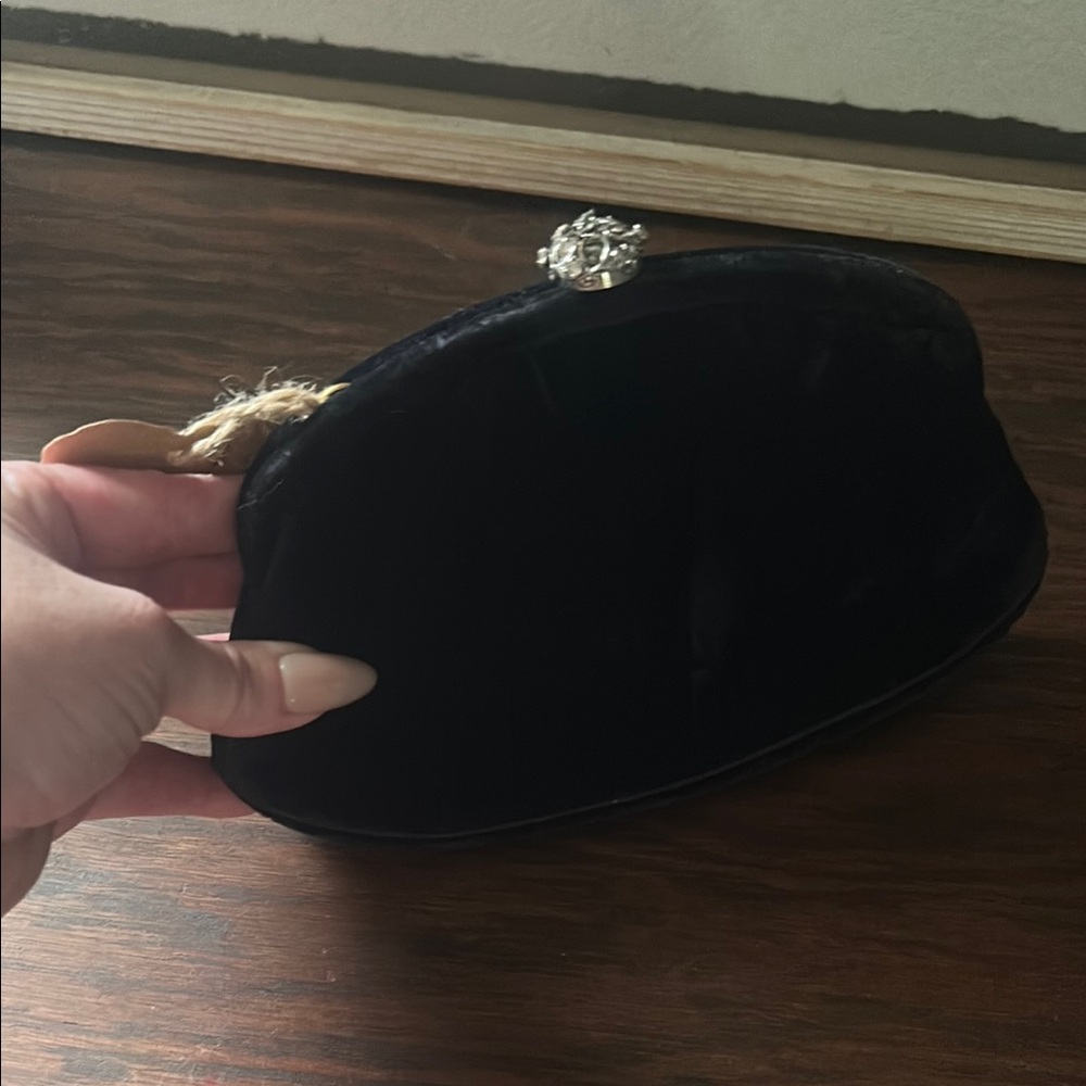 Elegant Black Velvet Clutch